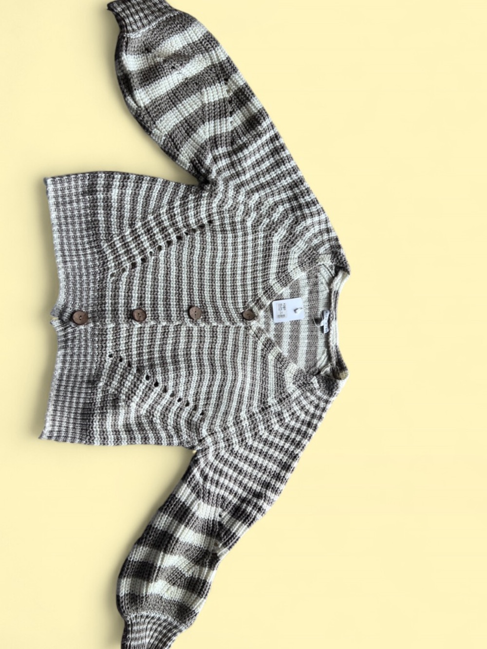 NWT Miou Muse striped knit cardigan - Picture 2 of 3